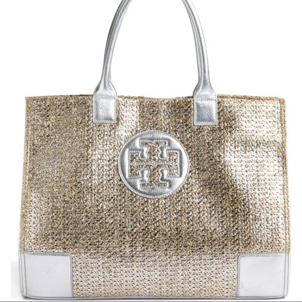 Tory Burch “Ella” woven tote